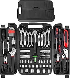 95 Pièces Boîte à Outils, Kits d’Outils Portable Caisse Outils inclu Kit Tournevis, Jeux de douilles, Outils Bricolage Réparation Combiné Mallette à Outils Pour Maison ou Garage