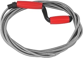 Furet Deboucheur Canalisation, 5 m x 6 mm Furet Deboucheur Canalisation avec Manivelle,Deboucheur Evier,pour les Cuisines et les Salles de Bains, il débouche les Canalisations Tenaces