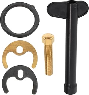 Hohopeti Kit de Fixation pour Robinet Cuisine et Lavabo de Fer à Cheval, Joint D’Étanchéité en Plastique et Métal, Écrou de Blocage Anti-Fuite, Outil de Réparation Plomberie Polyvalent