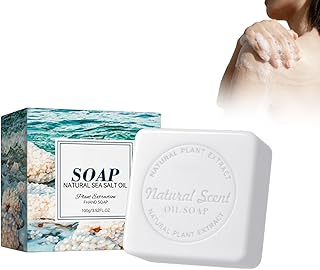 Savon naturel au sel de mer, 100 g, savon naturel au sel de mer, savon anti-cellulite, anti-acné, savon naturel pour le corps contre l