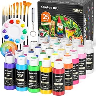 Les tendances de peinture extérieure pour un jardin moderne et accueillant Shuttle Art Peinture Acrylique pour Extérieur 25 C