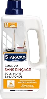 STARWAX - Lessive sols, murs et plafonds - Sans rinçage - Nettoie et dégraisse - Haut rendement jusqu