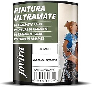 JOVIRA PINTURAS Peinture Ultramate Extérieur/Intérieur Lavable, super couvrant, blanc. (750 Millilitres, Blanc)