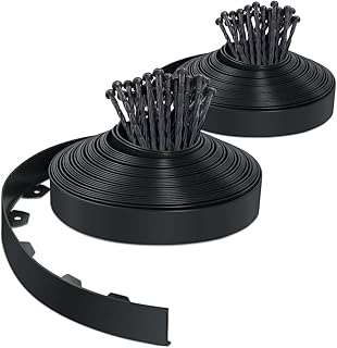 VOUNOT® Bordure de Jardin en Plastique 40 mètres avec 80 Piquets d