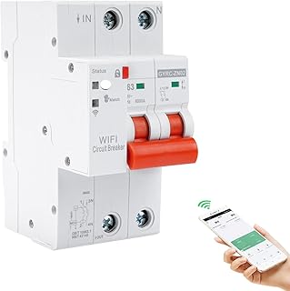 Disjoncteur différentiel wifi 63A Interrupteur wifi Compteur électrique protection contre les sous-tensions surcharges protection contre le réenclenchement tuya APP commande à distance 2P.