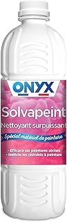 Onyx - Solvapeint - Nettoyant Multi-Surfaces Surpuissant, Dissolvant, Décapant Peinture, Matériel de Peinture (Pinceaux, Pistolet à Peinture), Efficace sur Peinture Sèche - Fabrication Française - 1L