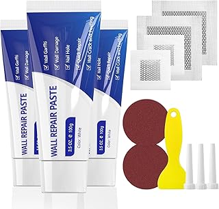 SEISSO Kit de Réparation Murale – Mastic Blanc Prêt à l