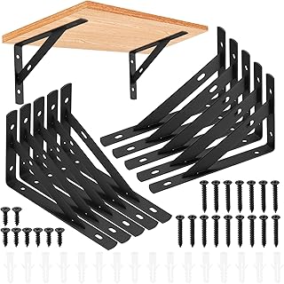 10 Pièces Equerre Etagere Murale, Supports Triangulaires Angulaires Droits de 90 Degrés, Support D