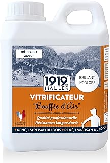 1919 BY MAULER - Vitrificateur parquet & escalier haute résistance - Brillant Incolore - 2,5L - protection taches, rayures, usure longue durée